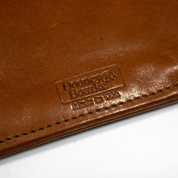 VTG Dooney & Bourke Trifold Leather Wallet Taupe - Picture 4 of 6